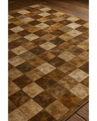 Beige, Brown & Coffee Cowhide Print Area Rug – Washable, UV Protection Pattern Detail Close-Up — cowhide print area rug 7