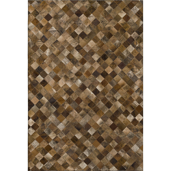 Beige, Brown & Coffee Cowhide Print Area Rug – Washable, UV Protection alternate view