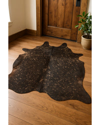 Cowhide Animal Print Area Rug – Brown & Tan, 8x10 in Lodge Entryway — cowhide area rug 47