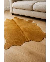 Taupe Cowhide Print Area Rug – Soft, Modern Accent in Hide Detail Close-Up — cowhide area rug 6
