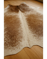 Brown Cowhide Area Rug – Hand Knotted, Stain Resistant Hide Detail Close-Up — cowhide area rug 125