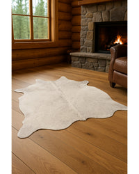 Gray Cowhide Print Area Rug – Modern Luxe Accent in Cabin Living Room — cowhide area rug 15
