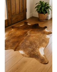 Brown Cowhide Area Rug – Soft, Modern Statement Decor in Lodge Entryway — cowhide area rug 8