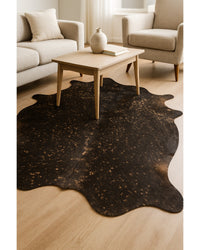 Cowhide Animal Print Area Rug – Brown & Tan, 8x10 in Living Room — cowhide area rug 48