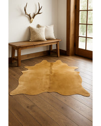 Taupe Cowhide Print Area Rug – Soft, Modern Accent in Lodge Entryway — cowhide area rug 4