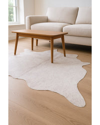 Gray Cowhide Print Area Rug – Modern Luxe Accent in Living Room — cowhide area rug 17