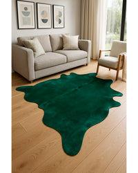 Verde Cowhide Area Rug in Living Room — cowhide area rug 6