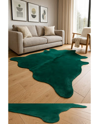 Verde Cowhide Area Rug in Low Angle View — cowhide area rug 8