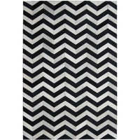 Madisons Black & White Chevron Patchwork Cowhide Rug — cowhide patchwork area rug 1