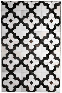 Poshrug Brown White Contemporary Cowhide Rug — cowhide area rug 1