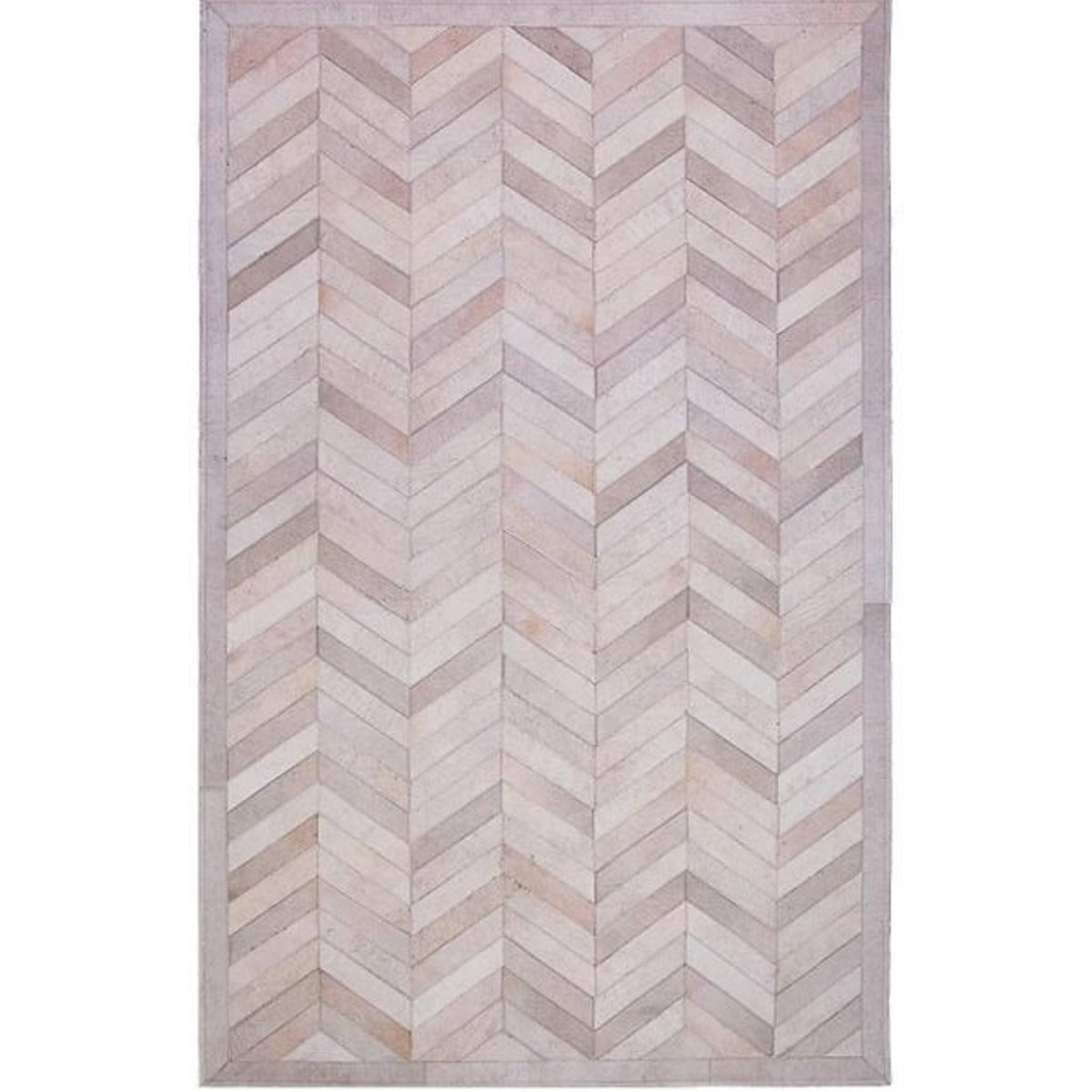 Poshrug Grey Chevron Cowhide Rug — cowhide area rug