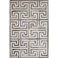 Madisons Gray & White Maze Patchwork Cowhide Rug — cowhide patchwork area rug 1