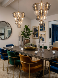 Napa diamond-weave sisal rug styled in a dining room 2