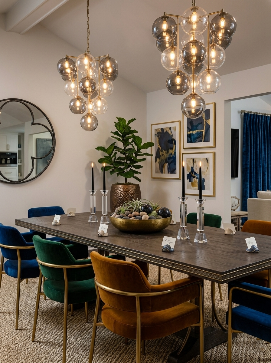 Nutmeg Napa diamond-weave sisal rug styled in a dining room
