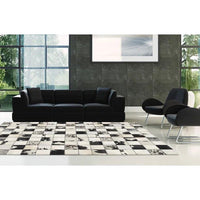 Madisons Black & White Cow Spot Patchwork Cowhide Rug — cowhide patchwork area rug 5