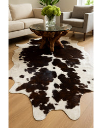 Cowhide Area Rug – Brown & Black Modern Accent in Living Room — cowhide area rug 91