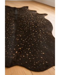 Cowhide Animal Print Area Rug – Brown & Tan, 8x10 Hide Detail Close-Up — cowhide area rug 49