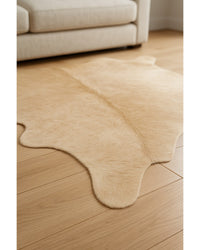 Natural Cowhide Area Rug in Hide Detail Close-Up — cowhide area rug 7