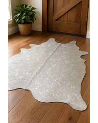Cowhide Print Area Rug – Natural, Soft & Stylish in Lodge Entryway — cowhide area rug 207