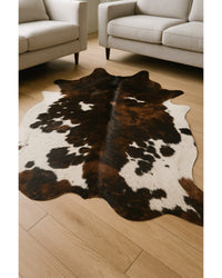 Brown Cowhide Area Rug – Handmade, Soft & Stylish Decor in Living Room — cowhide area rug 76