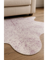 Gray & Pink Cowhide Area Rug – Hand Knotted in Hide Detail Close-Up — cowhide area rug 7