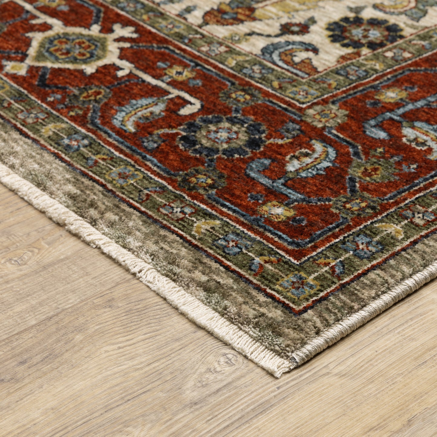 Aberdeen Ivory Red Traditional Persian Indoor Rug