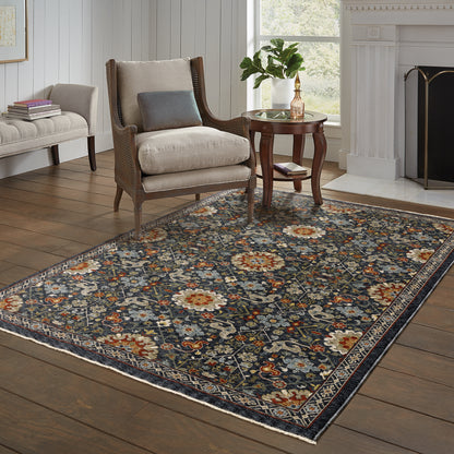 Aberdeen Blue Multi Traditional Traditional Indoor Rug