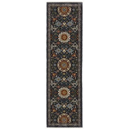 Aberdeen Blue Multi Traditional Traditional Indoor Rug