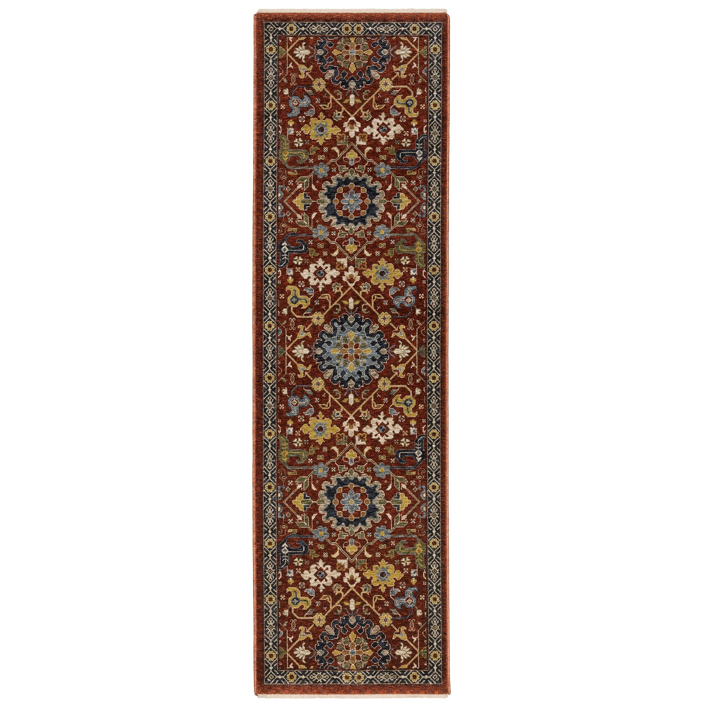 Aberdeen Red Multi Traditional Traditional Indoor Rug