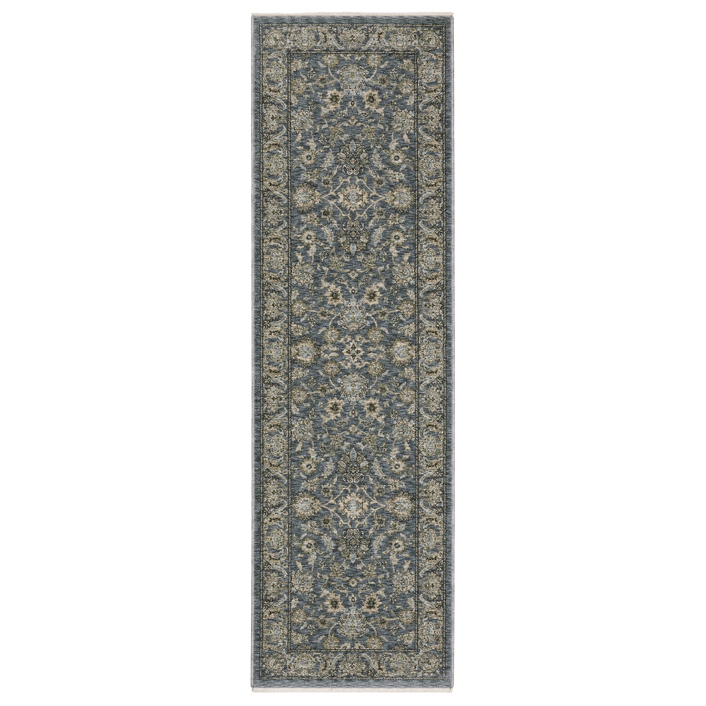 Aberdeen Blue Beige Traditional Oriental Indoor Rug