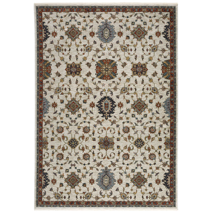 Aberdeen Ivory Multi Traditional Panel Indoor Rug