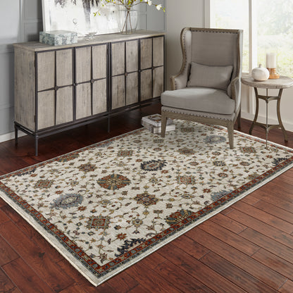 Aberdeen Ivory Multi Traditional Panel Indoor Rug