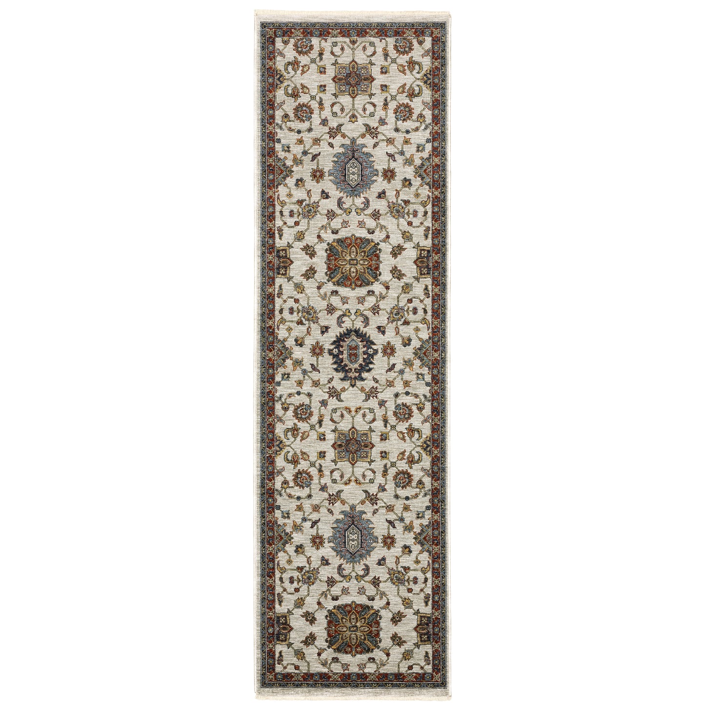 Aberdeen Ivory Multi Traditional Panel Indoor Rug