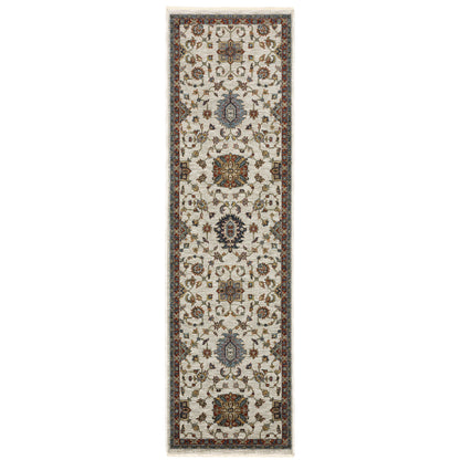 Aberdeen Ivory Multi Traditional Panel Indoor Rug