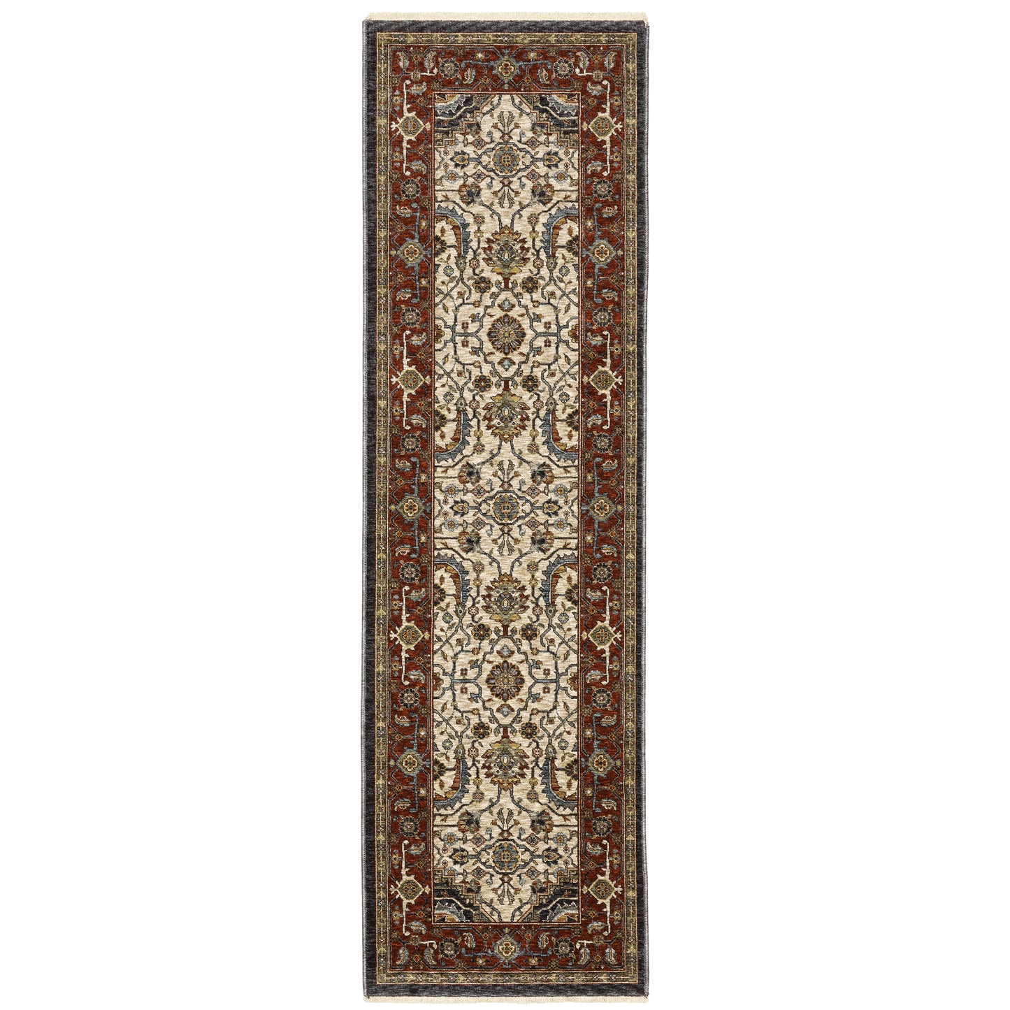 Aberdeen Ivory Red Traditional Persian Indoor Rug