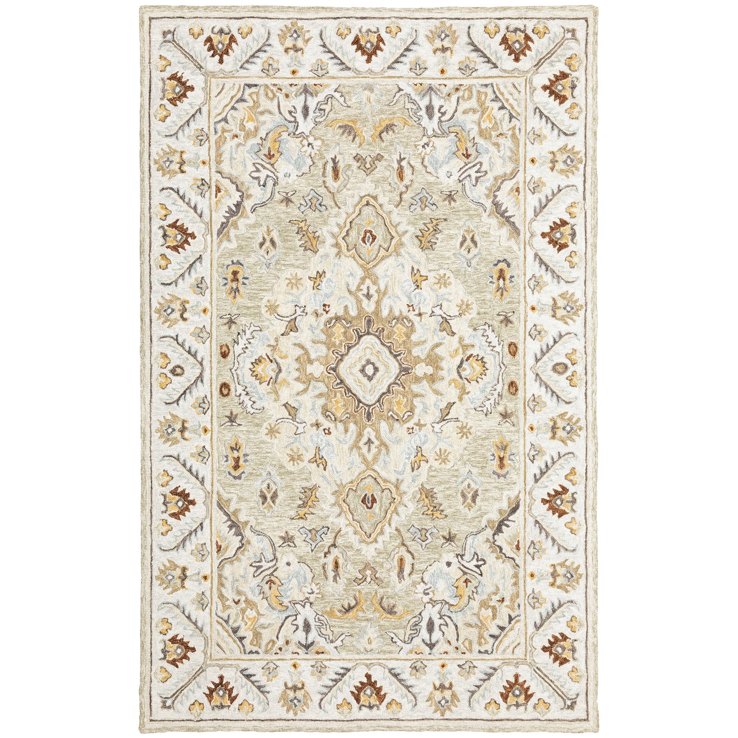 Alfresco Ivory Beige Traditional Oriental Indoor Rug