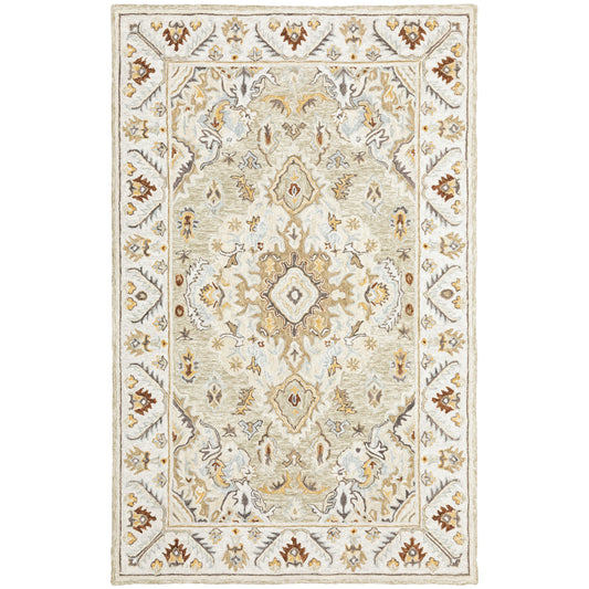 Alfresco Ivory Beige Traditional Oriental Indoor Rug