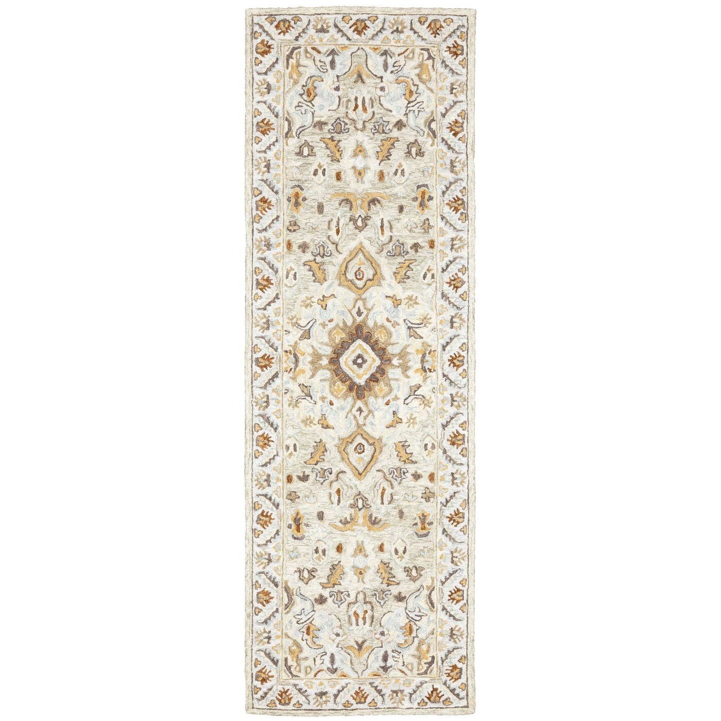 Alfresco Ivory Beige Traditional Oriental Indoor Rug