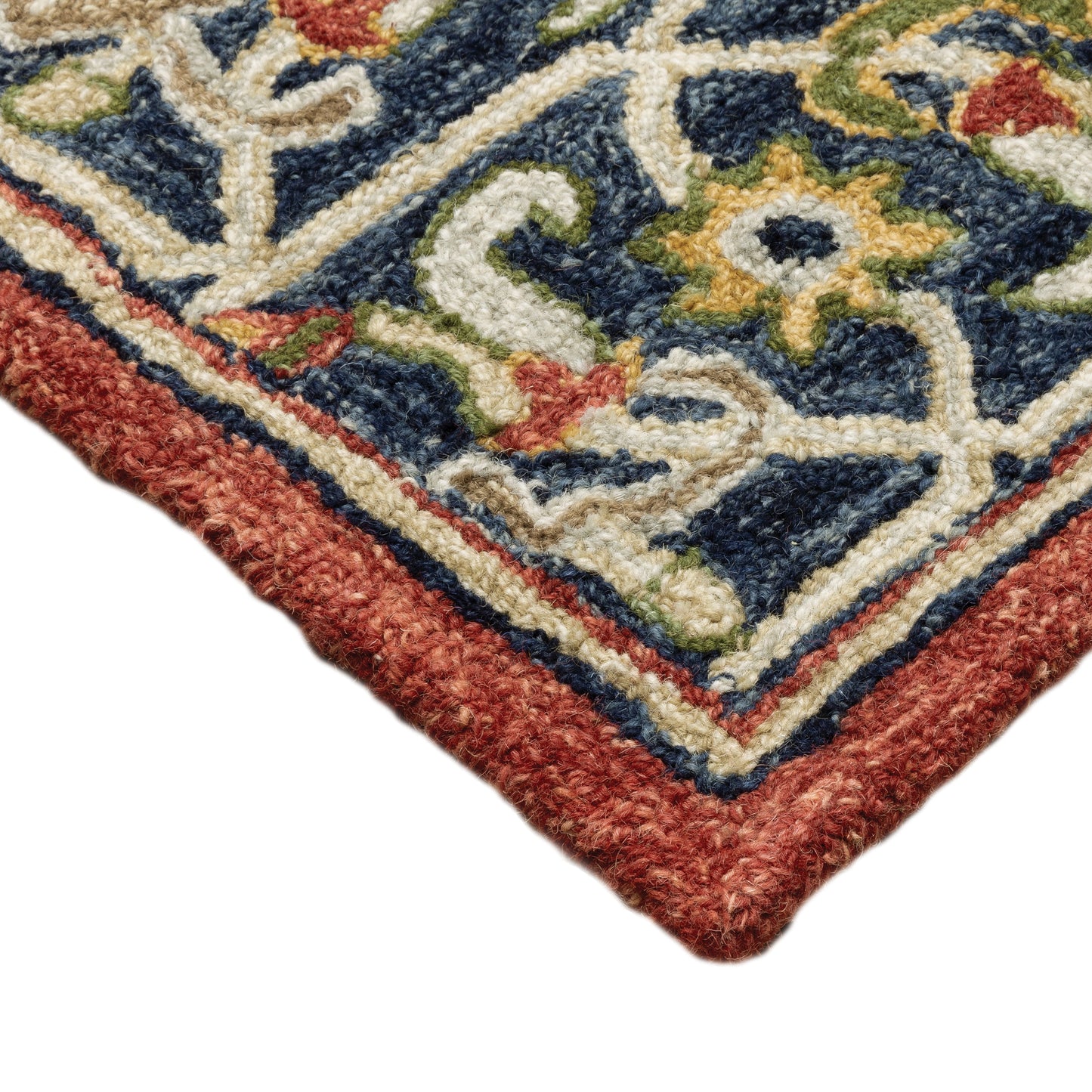 Alfresco Red Blue Traditional Oriental Indoor Rug