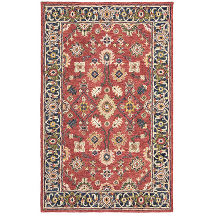 Alfresco Red Blue Traditional Oriental Indoor Rug