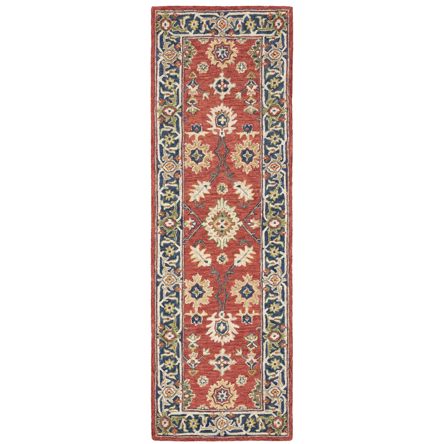 Alfresco Red Blue Traditional Oriental Indoor Rug