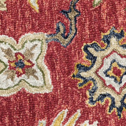 Alfresco Red Blue Traditional Oriental Indoor Rug