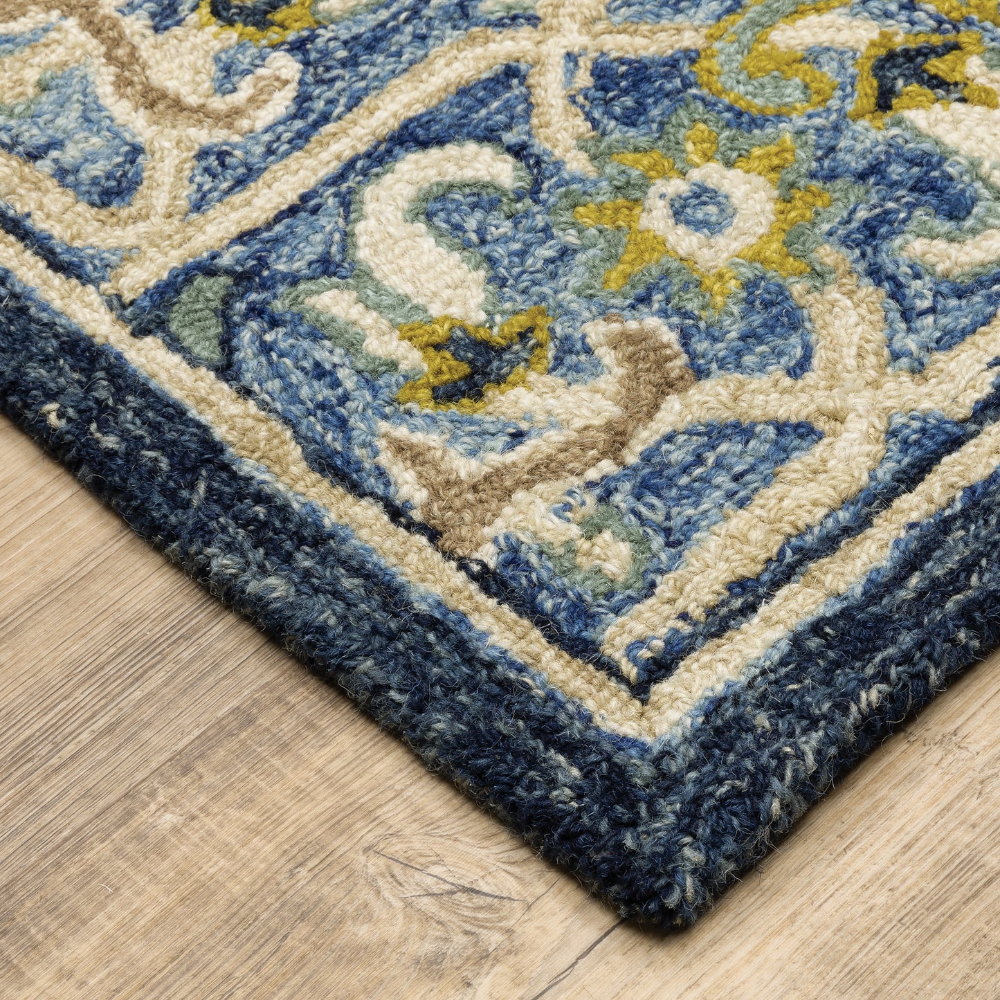 Alfresco Navy Blue Traditional Oriental Indoor Rug