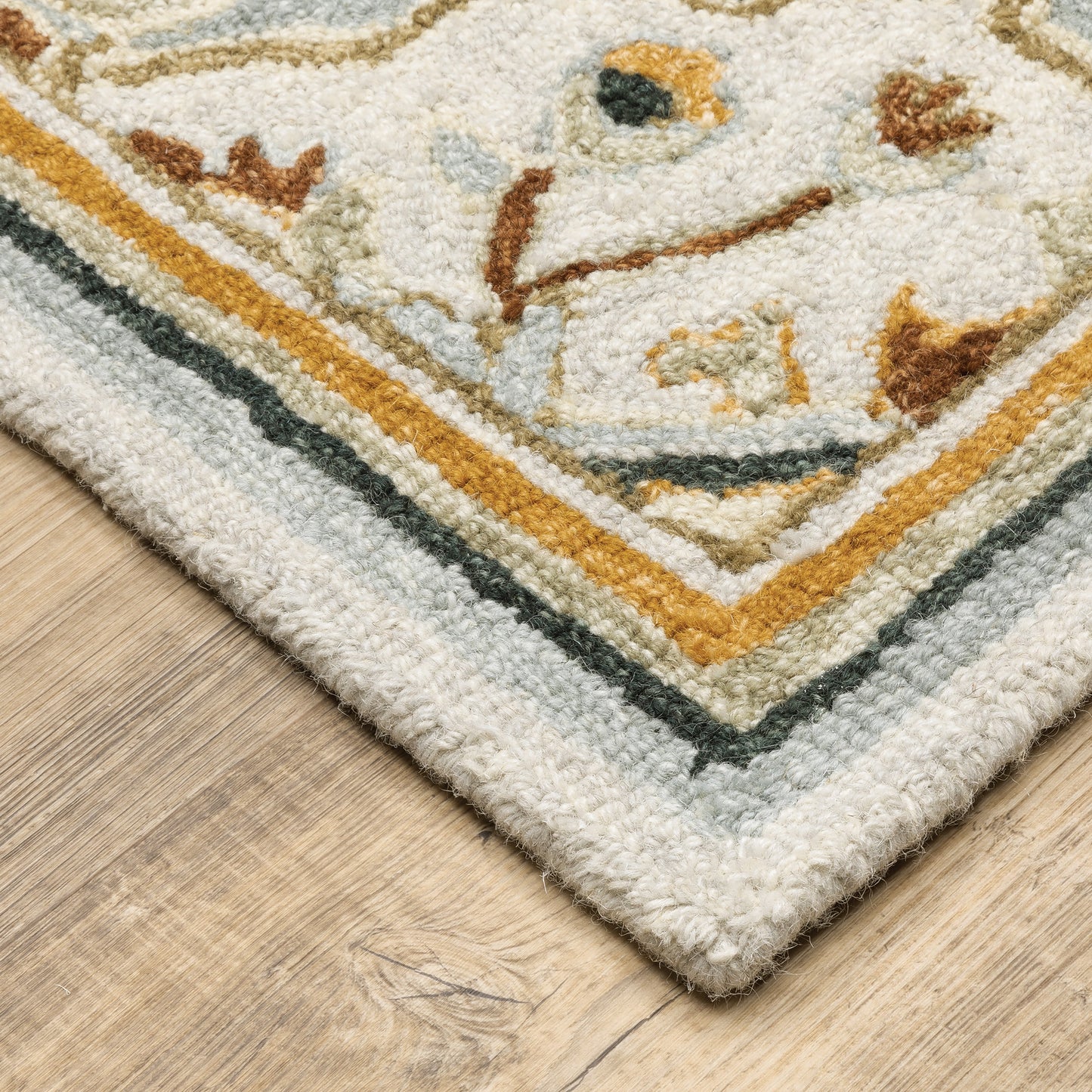 Alfresco Ivory Charcoal Traditional Oriental Indoor Rug