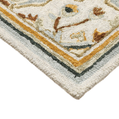 Alfresco Ivory Charcoal Traditional Oriental Indoor Rug