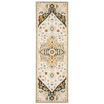 Alfresco Ivory Charcoal Traditional Oriental Indoor Rug