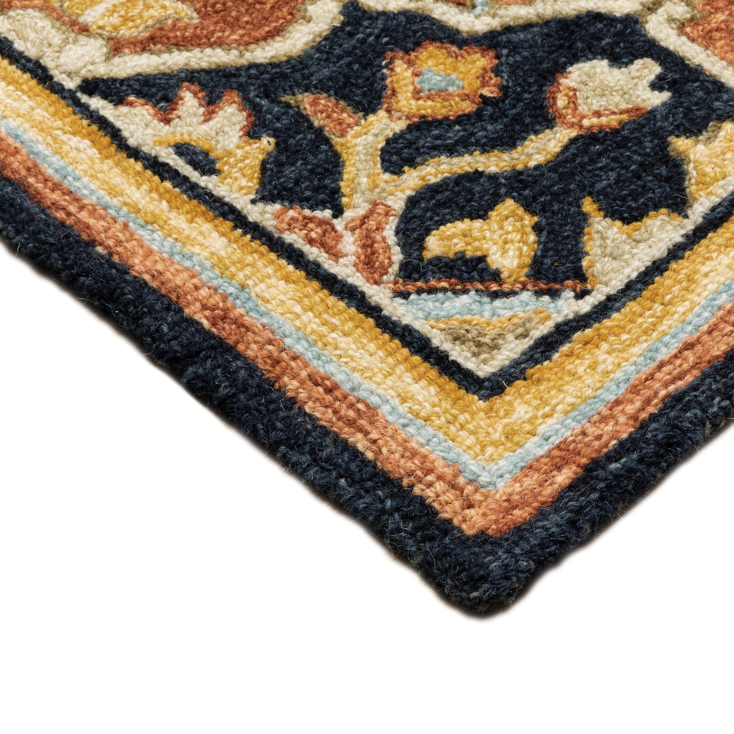 Alfresco Navy Rust Traditional Oriental Indoor Rug