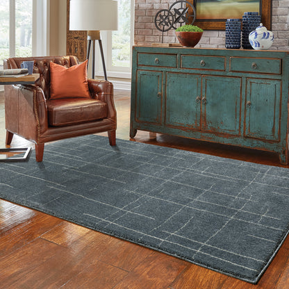 Alton Blue Gray Modern & Contemporary Geometric Indoor Rug