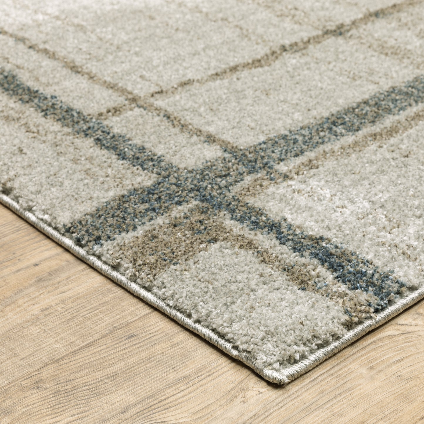 Alton Grey Teal Modern & Contemporary Geometric Indoor Rug