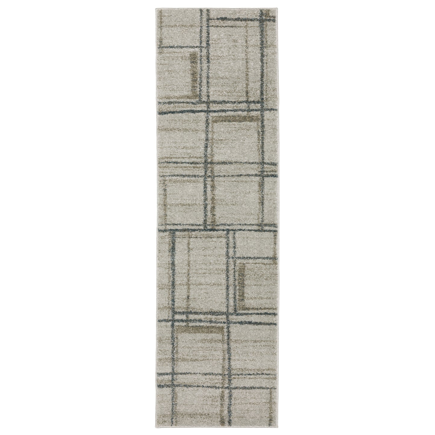 Alton Grey Teal Modern & Contemporary Geometric Indoor Rug